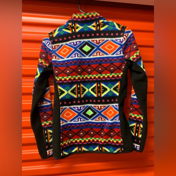 RALPH LAUREN Black Full Zip Fleece Southwestern Aztec Jacket - Picture 4 of 4